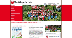 Desktop Screenshot of musikkapelle-hofs.de